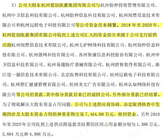 团伙作案，坑蒙拐骗！原主放权套现10亿，新主花样占用3.4亿，探案思创医惠：大股东掏空密道层出不穷