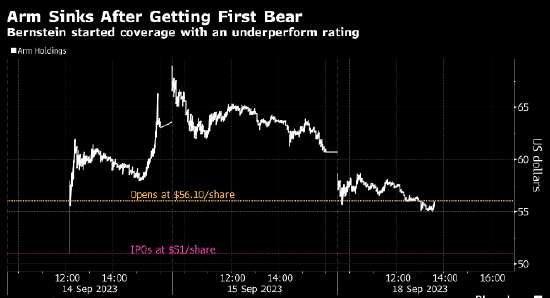 Arm股价大跌 Bernstein断言该公司是AI赢家还为时过早
