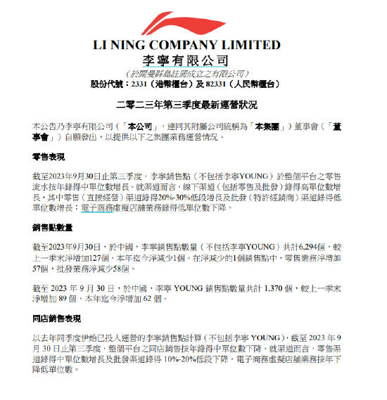 视频|李宁股价暴跌20%、市值1天蒸发140亿！近两年股价跌76%、市值蒸发2000亿