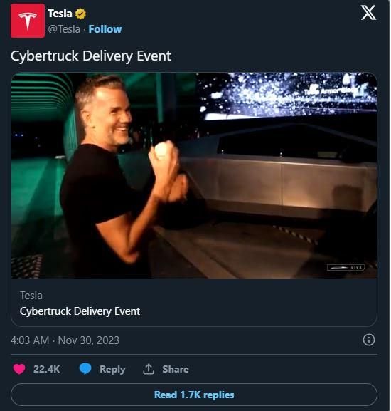 特斯拉Cybertruck 8万至10万美元版本开始交付，更便宜款等到后年