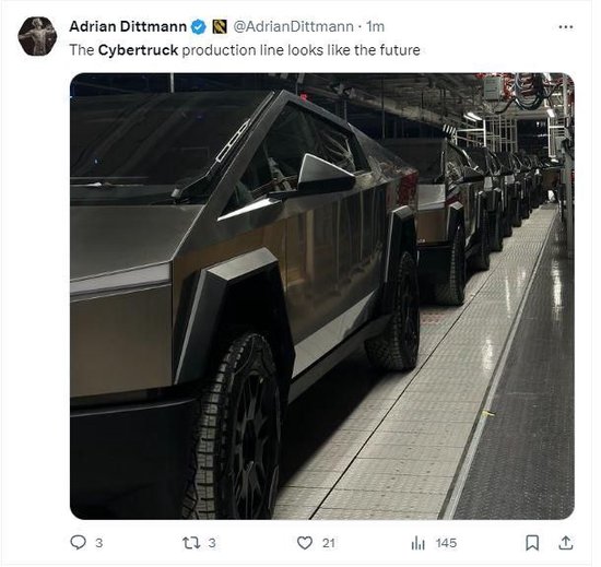 特斯拉Cybertruck 8万至10万美元版本开始交付，更便宜款等到后年