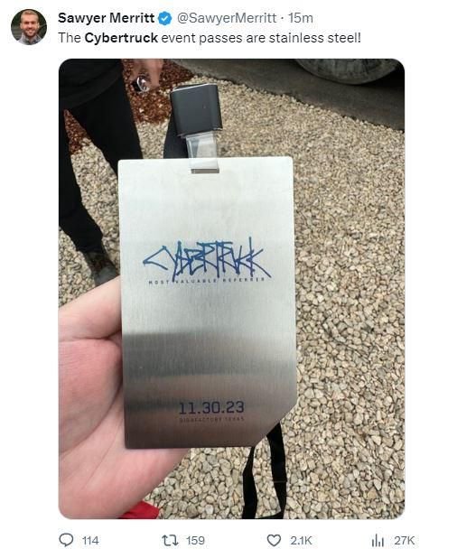 特斯拉Cybertruck 8万至10万美元版本开始交付，更便宜款等到后年